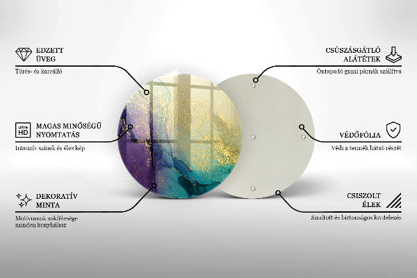 Tocător de bucătărie Fundal cu aur