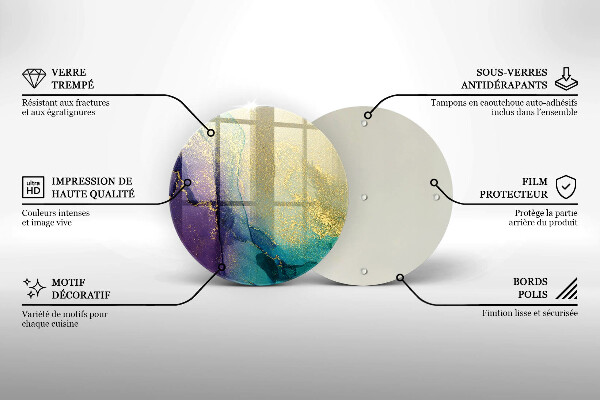 Tocător de bucătărie Fundal cu aur