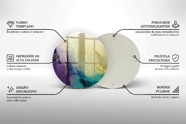 Tocător de bucătărie Fundal cu aur