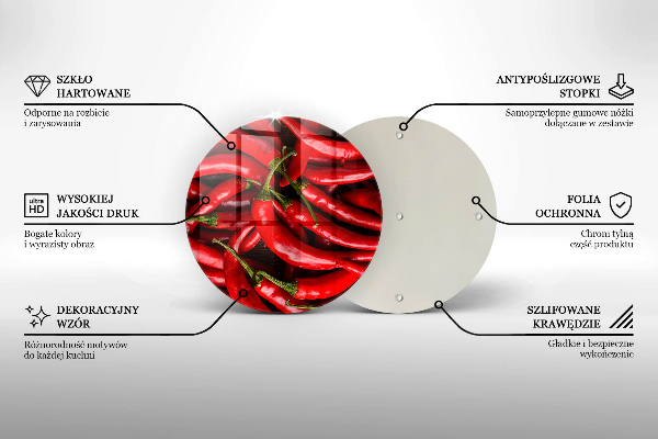 Tocător de bucătărie Ardei iute