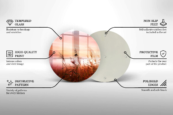 Tocător de bucătărie Peisaj de câmpuri de iarbă