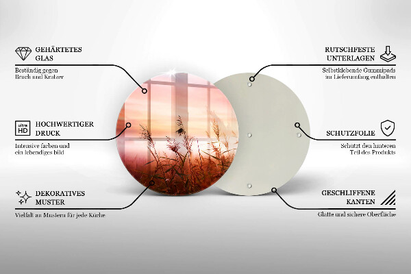 Tocător de bucătărie Peisaj de câmpuri de iarbă