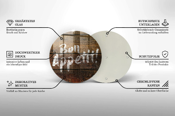 Tocător de bucătărie Plăci cu inscripții Bon appetit