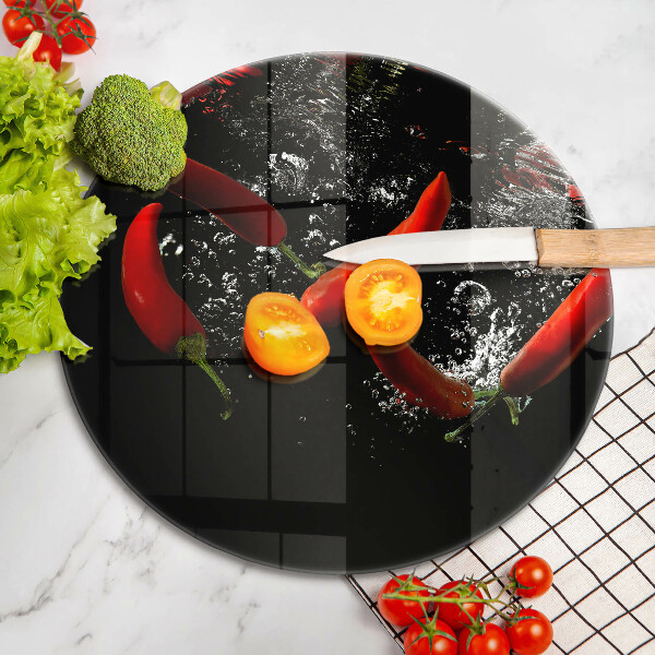 Tocător de bucătărie Ardei iute în apă