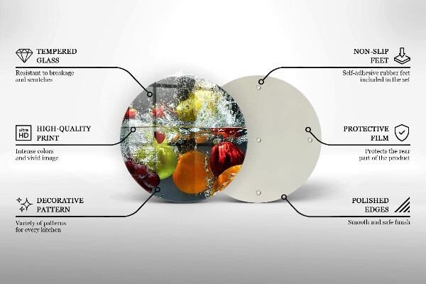 Tocător de bucătărie Fructe suculente în apă