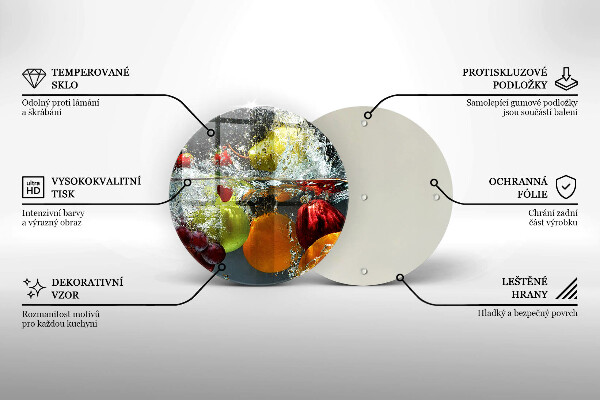 Tocător de bucătărie Fructe suculente în apă