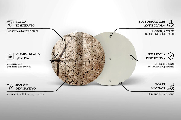 Tocător de bucătărie Secțiune transversală a unui copac