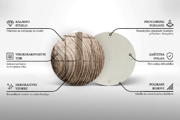 Tocător de bucătărie Inele din lemn