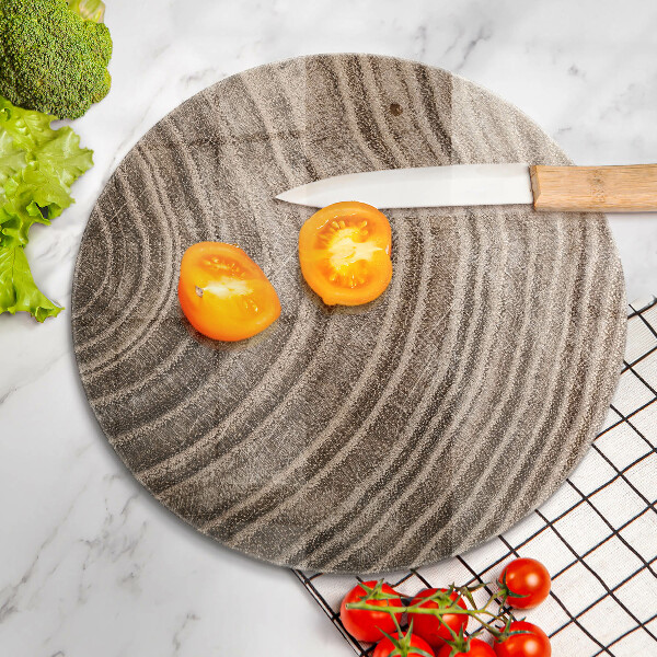 Tocător de bucătărie Inele din lemn