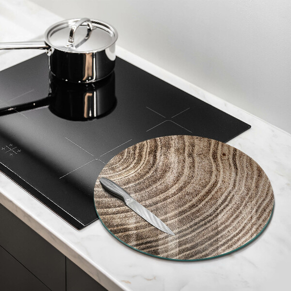 Tocător de bucătărie Inele din lemn