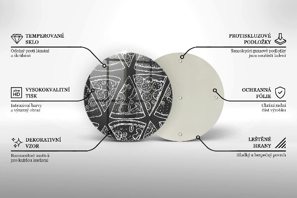 Tocător de bucătărie Ilustrație de pizza