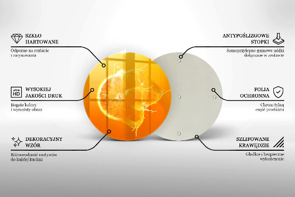 Tocător de bucătărie Fructe portocale suculente