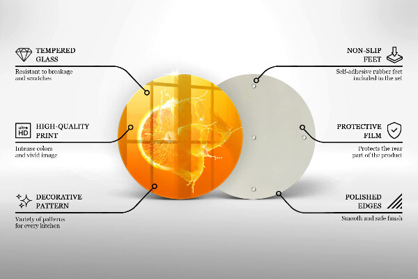 Tocător de bucătărie Fructe portocale suculente