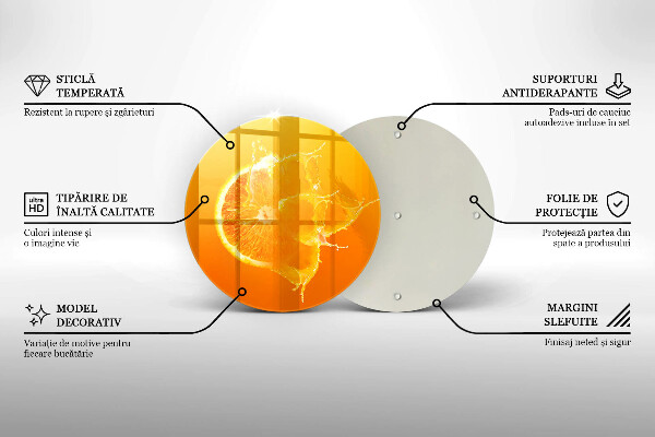 Tocător de bucătărie Fructe portocale suculente
