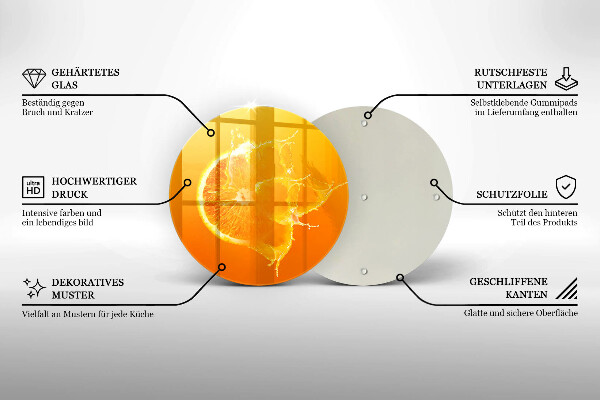 Tocător de bucătărie Fructe portocale suculente