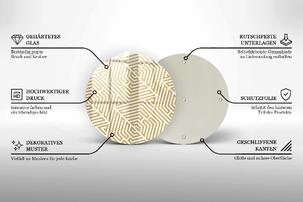Tocător de bucătărie Linii geometrice