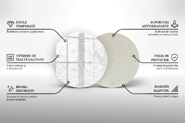 Tocător de bucătărie Forme abstracte