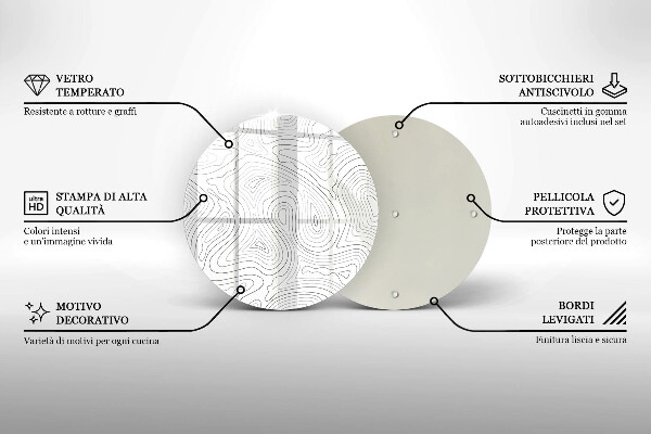 Tocător de bucătărie Forme abstracte