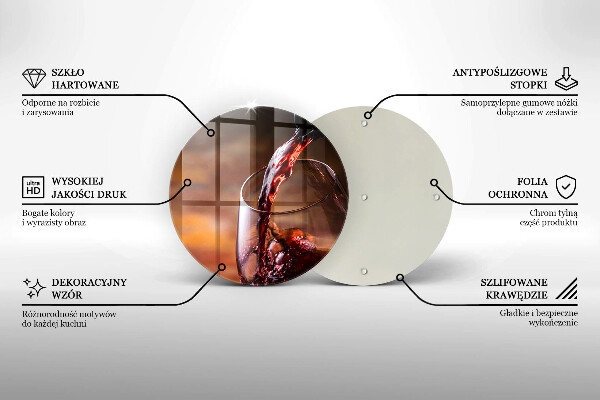 Tocător de bucătărie Vin roșu și un pahar