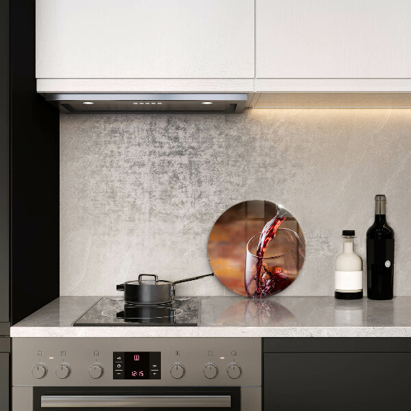 Tocător de bucătărie Vin roșu și un pahar