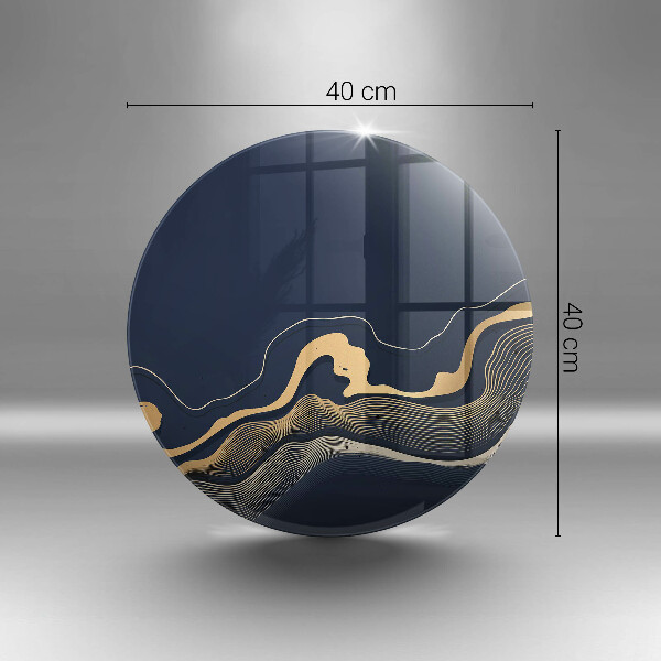Tocător de bucătărie Linii aurii abstracte