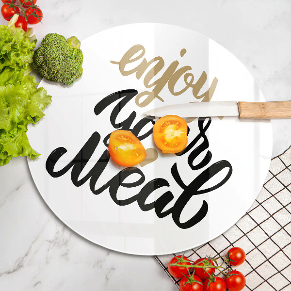 Tocător de bucătărie Inscripție Enjoy your meal