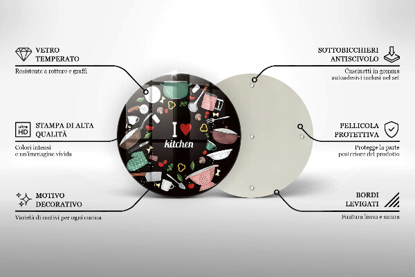 Tocător de bucătărie Ilustrație Îmi place bucătăria