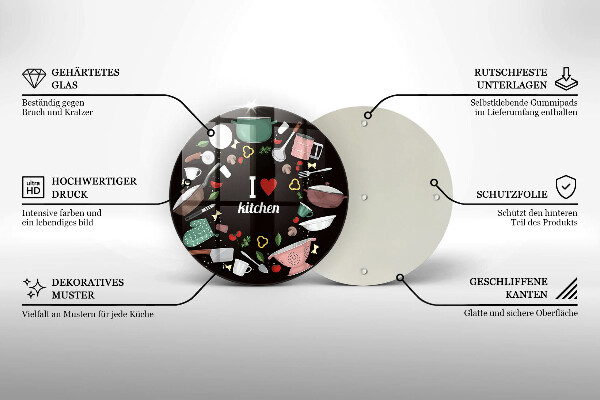 Tocător de bucătărie Ilustrație Îmi place bucătăria