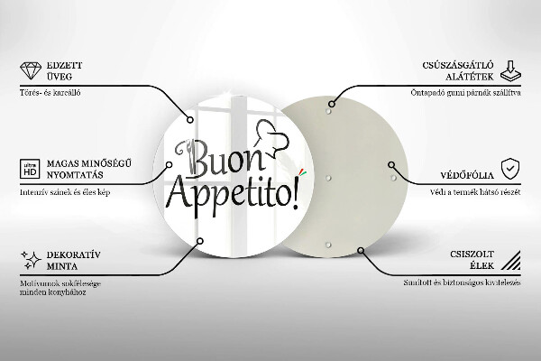 Tocător de bucătărie Buon Appetito!