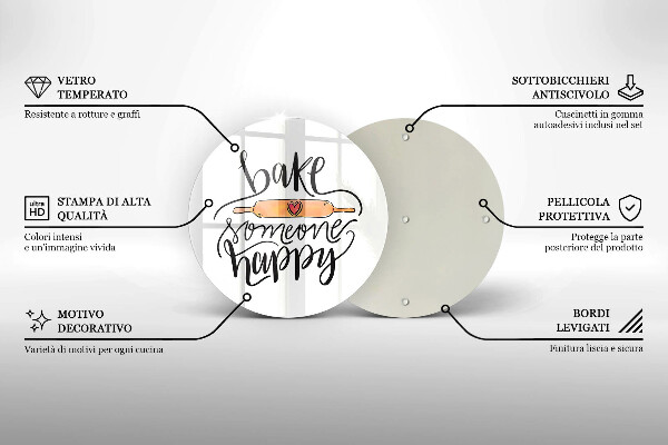 Tocător de bucătărie Bake someone happy