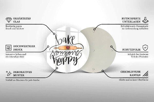 Tocător de bucătărie Bake someone happy