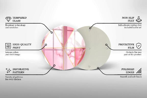 Tocător de bucătărie Marmură geometrică