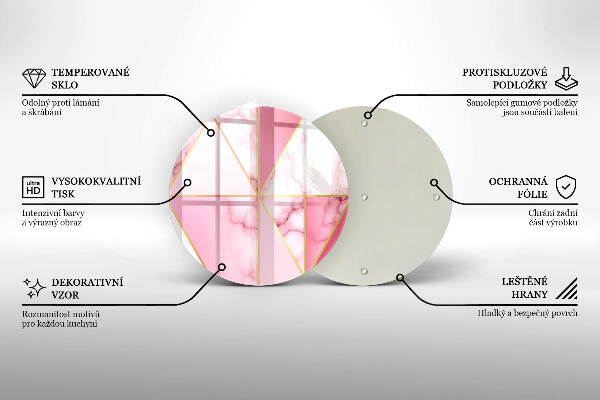 Tocător de bucătărie Marmură geometrică