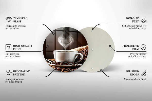 Tocător de bucătărie Cafea și o ceașcă