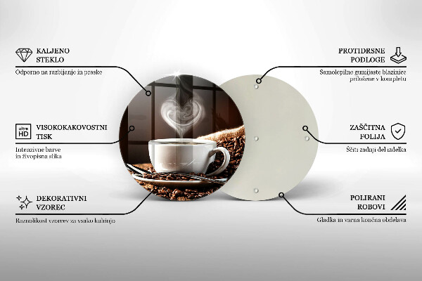 Tocător de bucătărie Cafea și o ceașcă