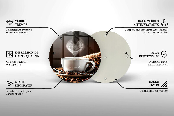 Tocător de bucătărie Cafea și o ceașcă