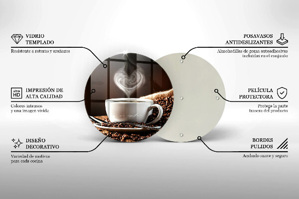 Tocător de bucătărie Cafea și o ceașcă