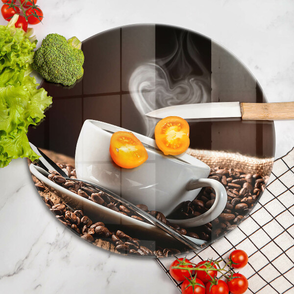 Tocător de bucătărie Cafea și o ceașcă