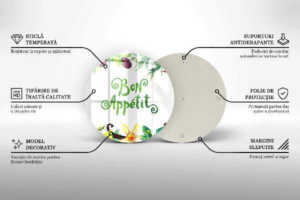 Tocător de bucătărie Inscripție Bon appetit