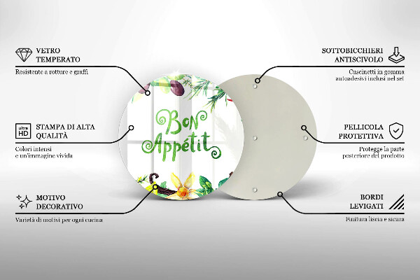 Tocător de bucătărie Inscripție Bon appetit