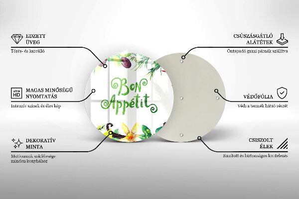 Tocător de bucătărie Inscripție Bon appetit