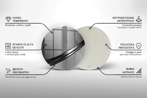 Tocător de bucătărie Abstracția metalului