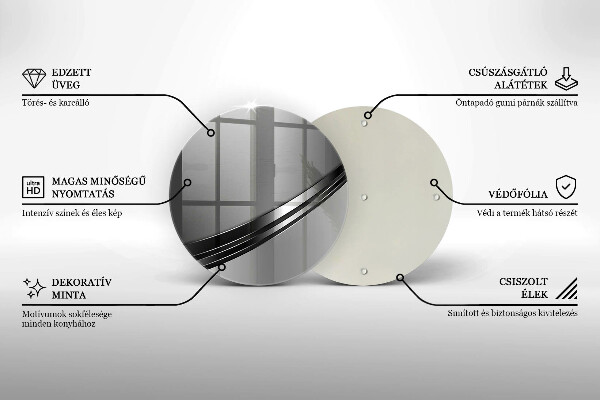 Tocător de bucătărie Abstracția metalului