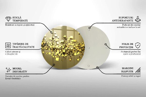 Tocător de bucătărie Geometrie abstractă 3D
