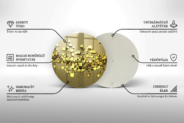Tocător de bucătărie Geometrie abstractă 3D