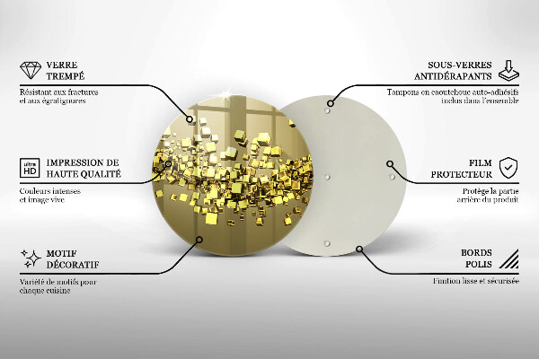 Tocător de bucătărie Geometrie abstractă 3D