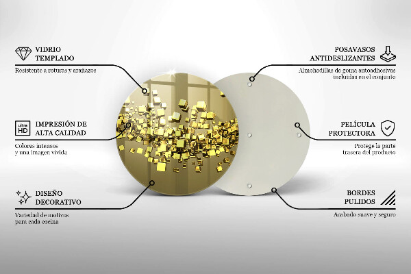 Tocător de bucătărie Geometrie abstractă 3D
