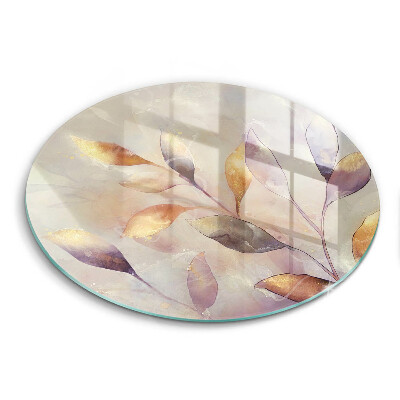 Tocător de bucătărie Frunze boho pictate