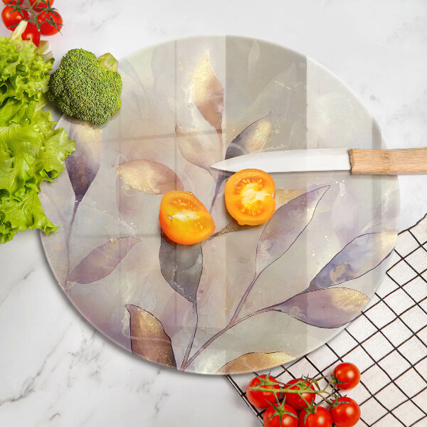 Tocător de bucătărie Frunze boho pictate