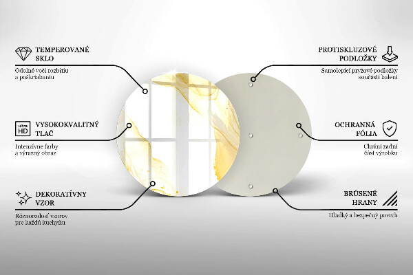 Tocător de bucătărie Abstracția aurie